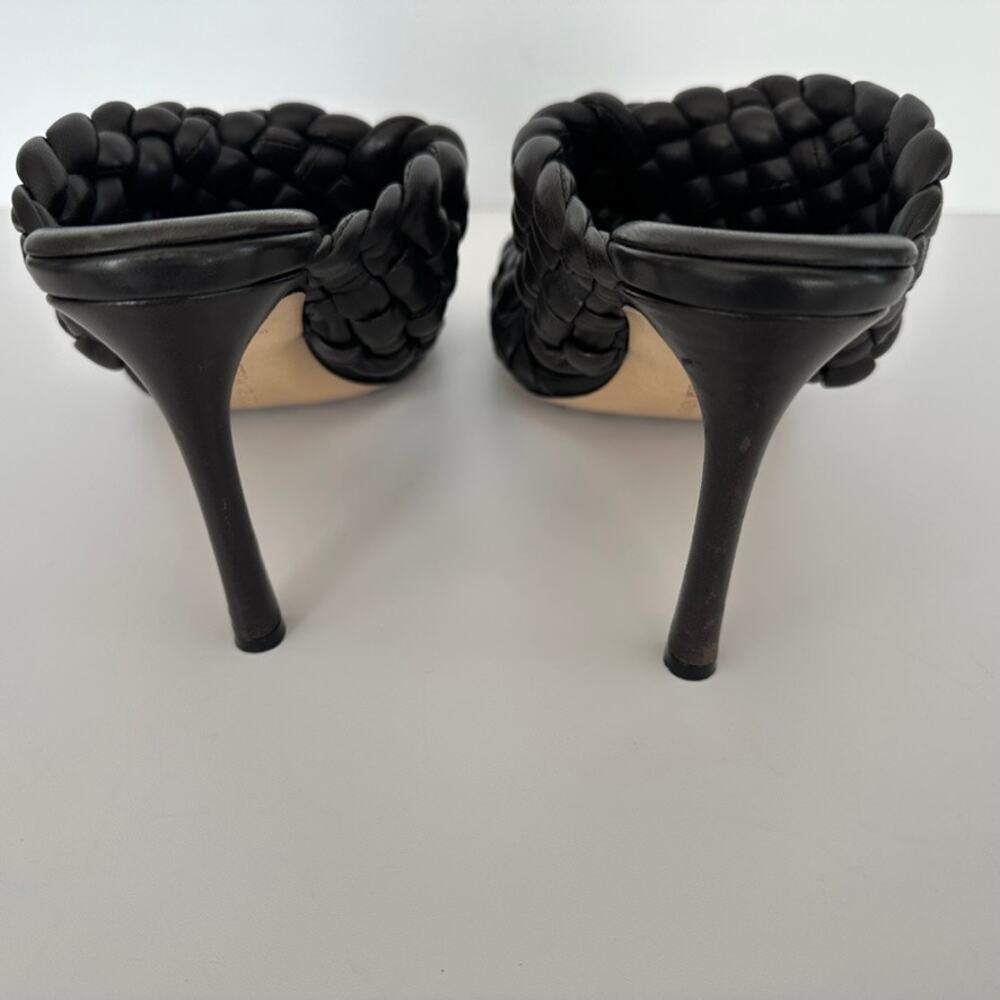 Bottega Veneta The Curve Mule Sandal Dark Cocoa Brown Size 39 Braided Leather - Picture 6 of 9